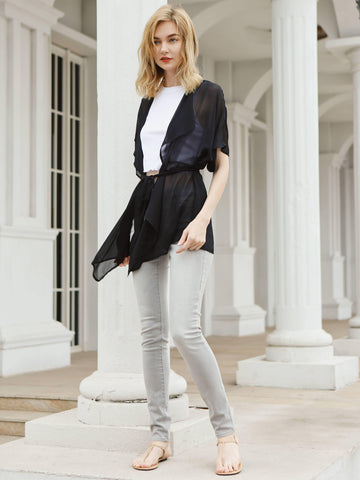 Moss Rose Breezy Belt Duster